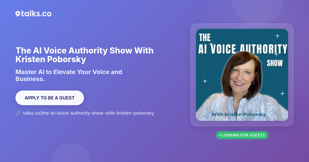 The AI Voice Authority Show With Kristen Poborsky - Online Business